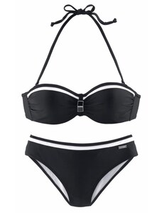 LASCANA Bikiinid must / valge