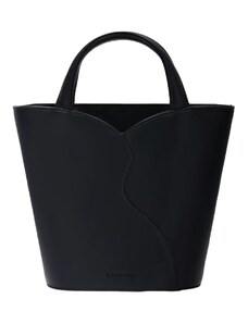 Alexandra K Mini Vegan Tote Bag - Black Ink Corn Leather