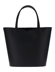 Alexandra K Maxi Vegan Tote Bag - Black Ink Corn Leather