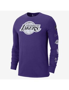 Nike Nba Los Angeles Lakers Marškinėliai Ilgomis Rankovėmis