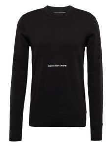 Calvin Klein Jeans Kampsun 'INSTITUTIONAL ESSENTIAL' must / valge