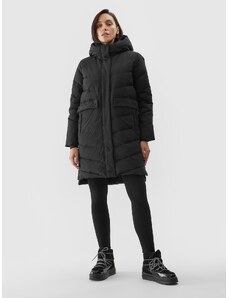 4F Women's quilted down coat with natural filling - black