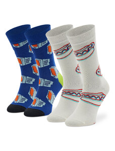Kõrgete unisex sokkide komplekt (2 paari) Happy Socks
