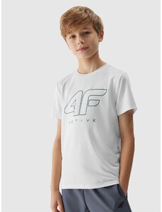 4F Boy's quick-drying sports T-shirt - white