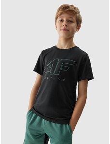 4F Boy's quick-drying sports T-shirt - black