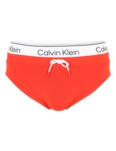 Calvin Klein Swimwear Ujumispüksid kollakaspunane / must / valge
