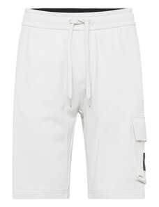 Calvin Klein Jeans Klapptaskutega püksid helehall / must / valge