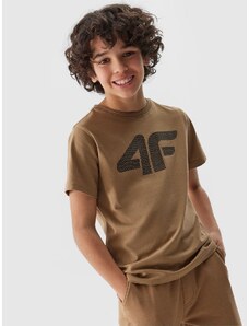 4F Boy's T-shirt with print - beige