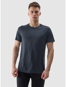 4F Men's regular training T-shirt made of recycled material - denim