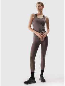 4F Women's recycled material training leggings - brown