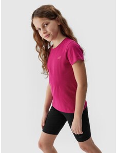 4F Girl's plain T-shirt - pink