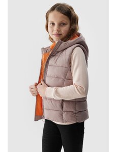 4F Girl's synthetic-fill down vest - beige