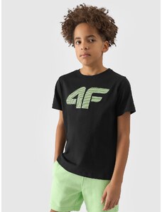 4F Boy's T-shirt with print - black