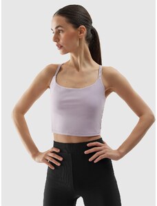 4F Women's recycled material yoga crop top - purple