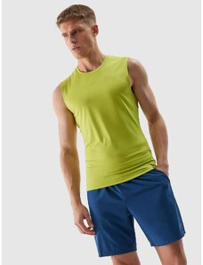 4F Men's regular training tank top made of recycled material - juicy green