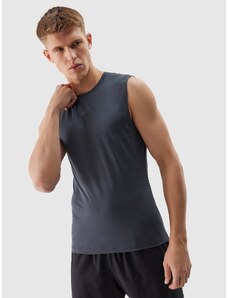 4F Men's regular training tank top made of recycled material - graphite