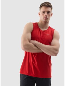 4F Men's regular training tank top made of recycled material - red