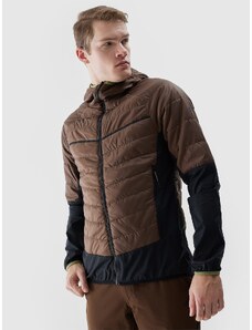 4F Men's Primaloft Black Insulation Eco down trekking jacket - brown