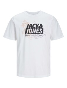 JACK & JONES Särk 'MAP' lilla / oranž / must / valge