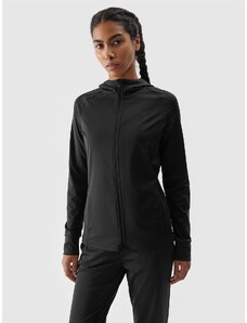 4F Women's quick-drying zip-up training hoodie - black