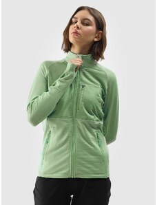 4F Women's zip-up hoodless trail running sweatshirt - green