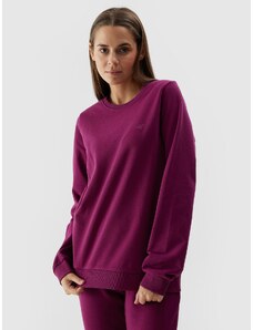 4F Women's pullover sweatshirt without hood - purple