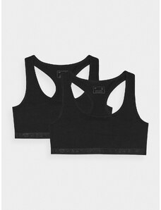 4F Women's casual cotton bra (2-pack) - black