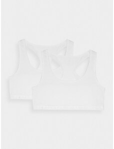 4F Women's casual cotton bra (2-pack) - white