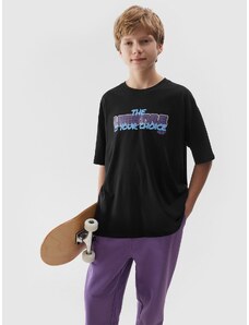 4F Boy's T-shirt with print - black