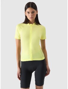 4F Women's zip-up cycling shirt - yellow