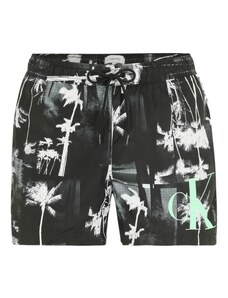 Calvin Klein Swimwear Ujumispüksid mündiroheline / must / valge