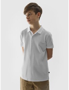 4F Boy's regular plain polo shirt - white