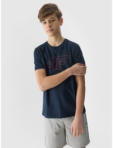 4F Boy's T-shirt with print - navy blue