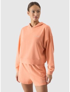 4F Women's pullover hoodie - salmon