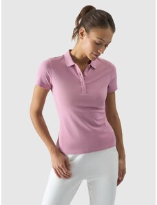 4F Women's slim polo shirt - powder pink