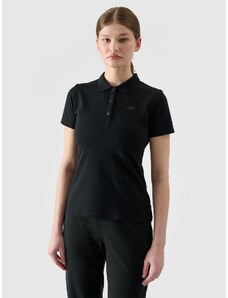 4F Women's slim polo shirt - black
