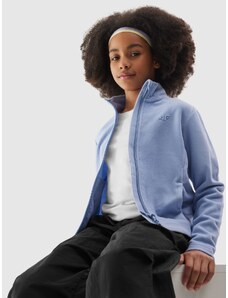 4F Girl's regular fleece with stand-up collar - navy blue