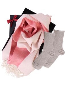 Sokisahtel Alpakavillast kahepoolse salli ja ANNI sokkidega kinkekarp naistele
