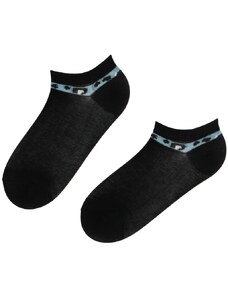 Sokisahtel FREYA musta värvi madalad sinise äärega sokid
