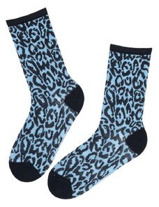 Sokisahtel RIINU sinised leopardimustriga villased sokid