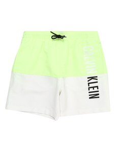 Calvin Klein Swimwear Ujumispüksid 'INTENSE POWER' helehall / õun / must / valge