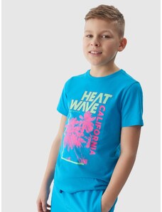 4F Boy's T-shirt with print - blue
