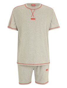 DIESEL Lühike pidžaama 'WILORT' pruunikashall / punane