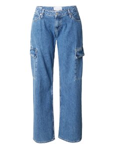 Calvin Klein Jeans Klapptaskutega teksapüksid sinine teksariie
