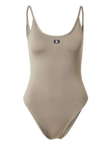 Calvin Klein Swimwear Ujumistrikoo khaki / must / valge