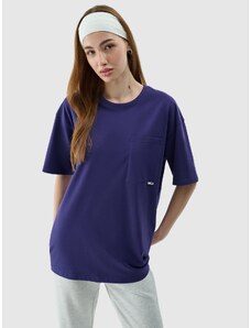 4F Unisex plain oversize T-shirt - navy blue