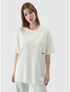 4F Unisex plain oversize T-shirt - cream