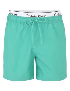 Calvin Klein Swimwear Ujumispüksid roheline / must / valge