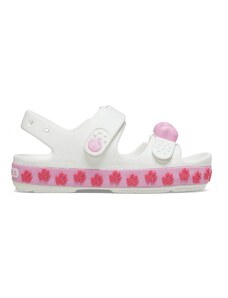 Crocs Crocband Cruiser Pet Sandal White/Pink Tweed