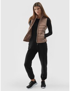 4F Women's synthetic-fill down vest - brown